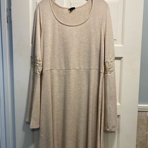 Torrid Cream Bell Sleeve Dress